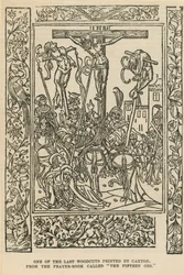 Einer der letzten von Caxton gedruckten Holzschnitte