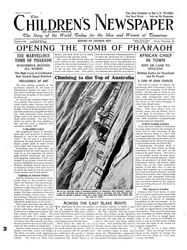 Öffnung des Grabes des Pharao, Illustration aus The Childrens Newspaper, 13. Januar 1923