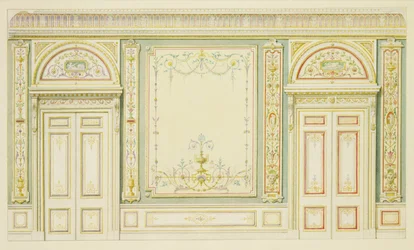 Verzierte Türen und Wanddekoration im Stil von Robert Adam (1728-92)