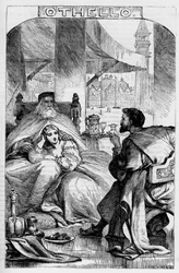 Othello, der Mohr von Venedig - Illustration in „Gesamtausgabe von William Shakespeare“, 1866 - Die Illustrationen und die allgemeine Gestaltung dieser Ausgabe sind Cassell