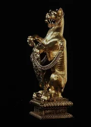 Unze in Form eines Panthers mit abnehmbarem Kopf, London, 1600-01