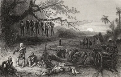 Außenposten der Highland Brigade in Benares, aus 