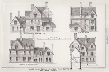 Palace Road Ecke, Roupell Park Estate (Stich)