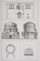 Palast und Mausoleum von Theoderich (ca. 454-526) in Ravenna, aus `Agincourts Kunstgeschichte durch ihre Denkmäler
