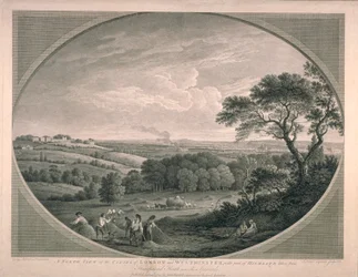 Pastorale Ansicht der Städte Westminster mit einem Teil von Highgate, 1780
