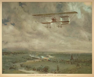 Paulhans Flug von London nach Manchester. Kleines Buch der Luftschiffe. London: Ernest Nister, [1912]