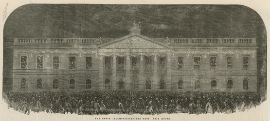 Friedensilluminationen am East India House