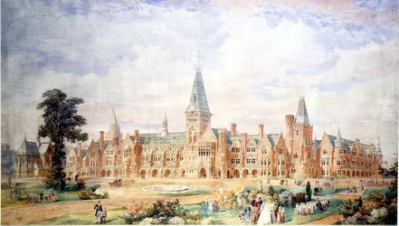 Perspektivisches Design für eine Schule oder ein College, ca. 1865