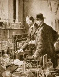 Pierre Curie unterhält sich mit Sir William Ramsay