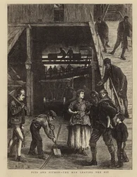 Gruben und Bergleute - Die Männer verlassen die Grube