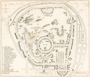 Plan des Regents Park, London
