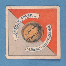 Spiel auf Town Club. Arthur Speak der Volks-Hutmacher, 54 Market Place, BP. Aukland