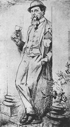 Porträt von Charles Dickens (1812-70), aus Drinking with Dickens geschrieben von Cedric Charles Dickens