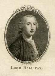 Porträt von George Montagu Dunk, 2. Earl of Halifax (1716-71), graviert von Aliamet