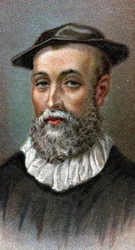 Porträt von John Knox (1514-1572), schottischer Priester, Führer der protestantischen Reformation in Schottland - Aus der Serie „Leaders of Men“