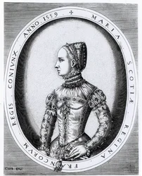 Porträt von Maria Stuart (1542-87) graviert von Hieronymus Cock, 1559