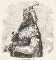 Porträt von Nana Sahib, Illustration aus Cassells Illustrierter Geschichte Englands