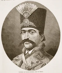 Porträt von Nasser-ed-Deen, Schah von Persien, Illustration aus Cassells Illustrierter Geschichte Englands