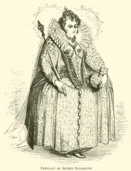 Porträt von Königin Elizabeth (Gravur)