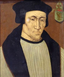 Porträt von Richard Foxe oder Fox (c.1448-1528), Bischof von Winchester, Lord Privy Seal unter Heinrich VII. und Heinrich VIII. und Gründer des Corpus Christi College, Oxford