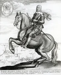 Porträt von Robert Devereux zu Pferd