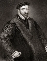 Porträt von Sir Nicholas Bacon (1510-1579) aus Lodges British Portraits, 1823
