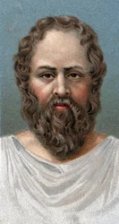 Porträt des griechischen Philosophen Sokrates (469-399 v. Chr.) - Aus der Serie „Leaders of Men“