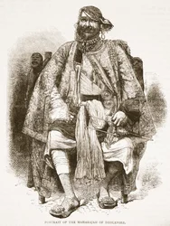 Porträt des Maharadschas von Dholepore, Illustration aus Cassells Illustrierter Geschichte Englands