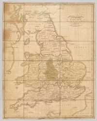 Praehagraphie von England, eine Karte dieses Königreichs, die die wichtigsten Schlachten illustriert, 1807