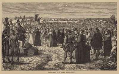 Predigt auf einem Feld bei Gent