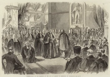 Verleihung der Ehrenbürgerwürde der Stadt London an Garibaldi im Guildhall