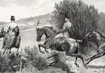 Prinz Albert jagt in der Nähe von Belvoir Castle