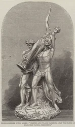 Preisskulptur von Mr. Adams, "Orestes und Pylades tragen die Statue der Diana aus Taurica Chersonesus weg"