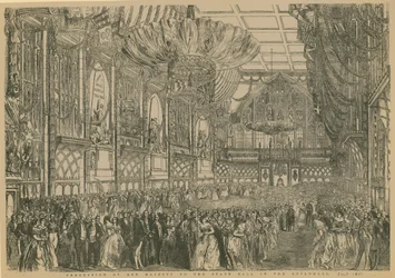 Prozession Ihrer Majestät zum Staatsball in der Guildhall, London, Juli 1851