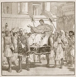Öffentliche Freude über die Genesung des Pompeius