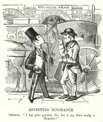 Vortäuschung von Unwissenheit: Londoner Kutscher (Stich)