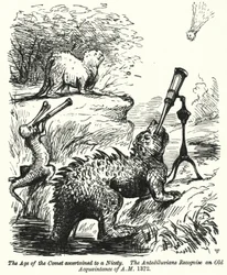 Dinosaurier beobachten einen Kometen (Stich)