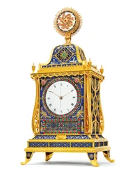 Viertelstundenschlagende, musikalische und Automaten-"Segelschiffe"-Uhr für den chinesischen Markt, Henry Borrell, London, spätes 18. Jahrhundert