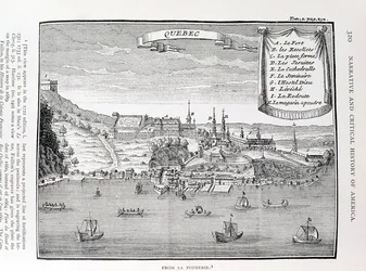Quebec, nach La Potherie, Illustration aus Band IV von 