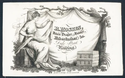 R Hoskin, Leinenhändler, Strumpfhändler, Kurzwarenhändler, Visitenkarte