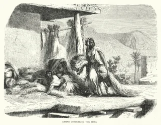 Rahab versteckt die Spione (Gravur)