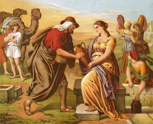 Rebecca trifft Abrahams Diener