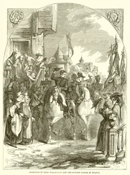 Empfang von Lord Wellington und den englischen Truppen in Frankreich