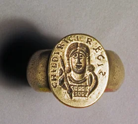 Replik-Elektrotyp von Childerics Ring, 1831