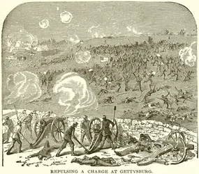 Abwehr eines Angriffs bei Gettysburg