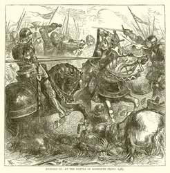 Richard III. in der Schlacht von Bosworth Field, 1485