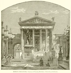 Römische Struktur.—Tempel der Pallas, restauriert