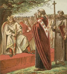 Heiliger Augustinus und die Sachsen