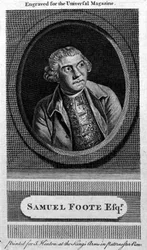 Samuel Foote, gestochen für das 