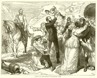 Szene bei der Entlastung von Lucknow, 1858